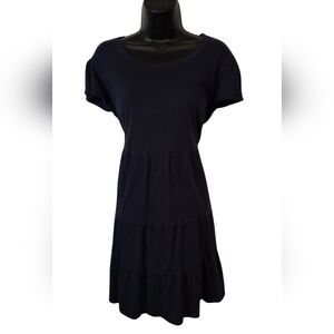 Navy Blue Tiered Dress